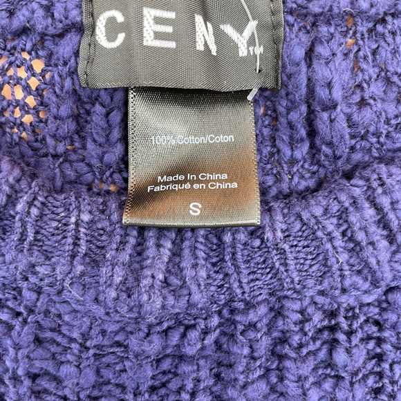 CENY Blue Crew Neck Pullover Knit Sweater - Picture 5 of 9
